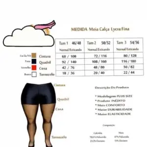 Meia calça lavável